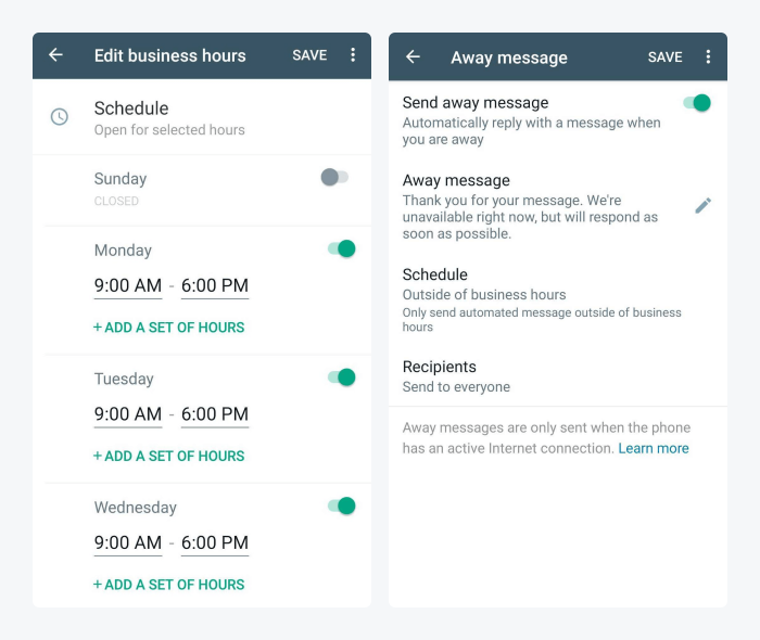 Automated Messages